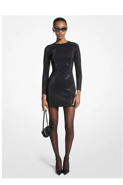 Michael Kors Sequin Mini Dress In Black