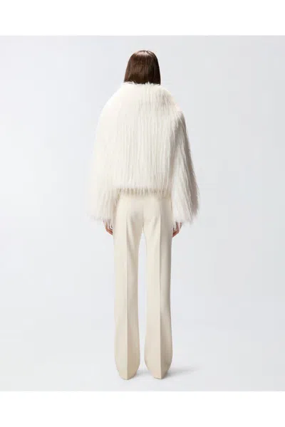 Pinko Amparo Faux Fur Coat In White