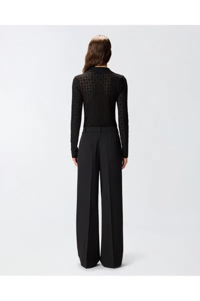 Pinko Knit Lace Bodysuit In Black