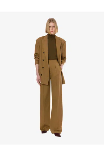 Alberta Ferretti Trousers In Nude
