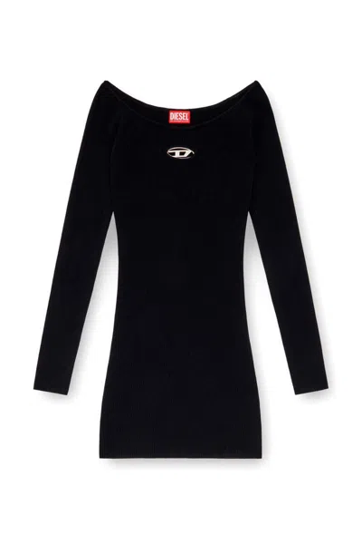 Diesel Dresses Blacks And Greys In Black