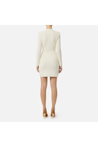 Elisabetta Franchi Robemanteau Dress In White