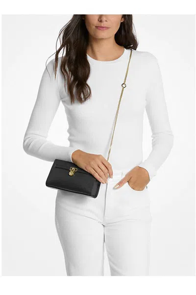 Michael Kors Hamilton Moderne Extra-small Leather Convertible Crossbody Bag In Black