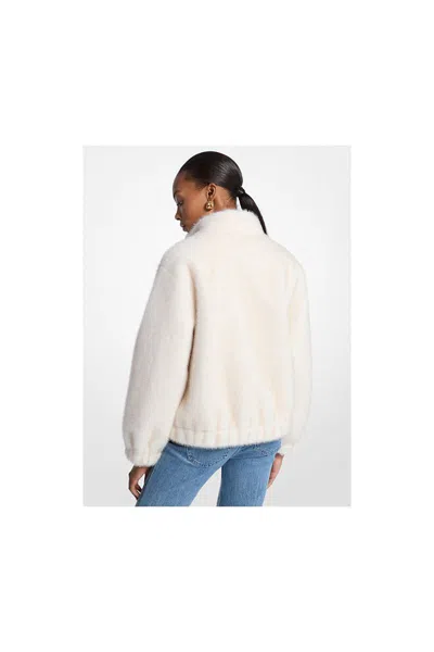 Michael Kors Stylish Jackets With Faux Fur Texture In Neutral