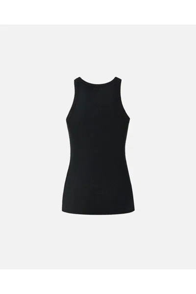 Pinko Fitted Sleeveless Top Featuring Stud Embellishments In Black