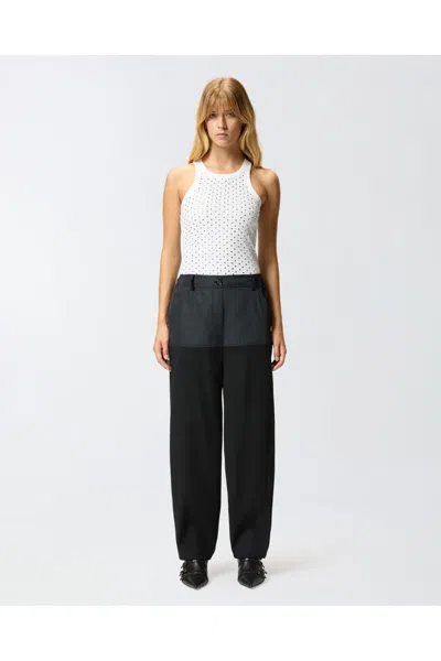 Pinko Rhinestone-embellished Slim Fit Sleeveless Top In White