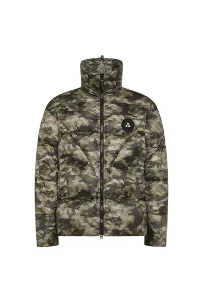 Peuterey Dark Green Puffer Jacket In Green