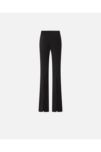 Pinko Tailored High-waisted Flared Trousers With Polished Button Detail In Black