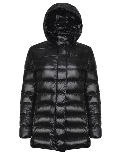 Fay Urban High-neck Padded Coat In Black