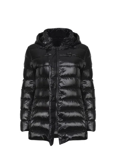 Fay Urban High-neck Padded Coat In Black