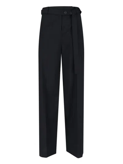 Eudon Choi Tailored Black Trousers With Straight-leg Cut In Black