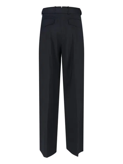 Eudon Choi Tailored Black Trousers With Straight-leg Cut In Black