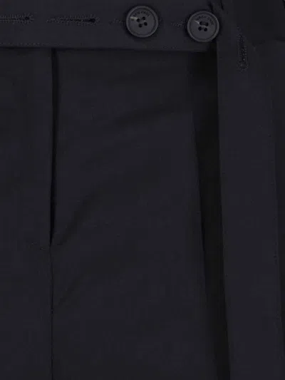 Eudon Choi Tailored Black Trousers With Straight-leg Cut In Black