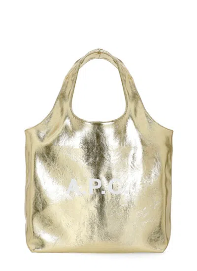 Apc Ninon Shopping Bag In Gold