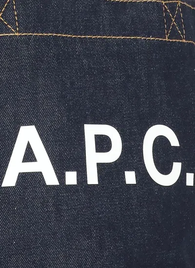Apc A.p.c. Axel Small Denim Tote Bag In Blue