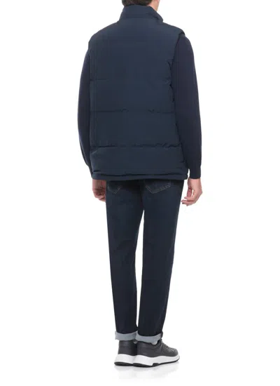 Canada Goose Charcoal Polyester Blend Freestyle Sleeveless Down Jacket In Blue