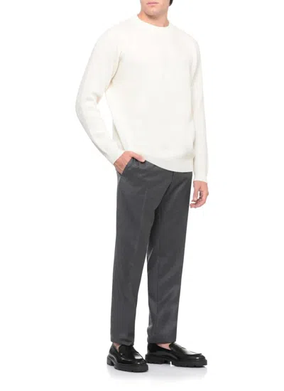Incotex Straight Trousers With Belt Loops And Pockets In Gray