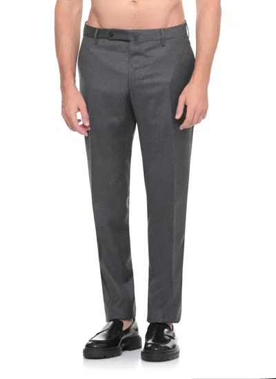 Incotex Straight Trousers With Belt Loops And Pockets In Gray