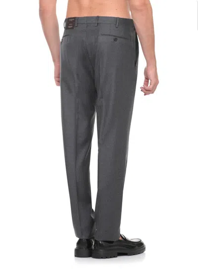 Incotex Straight Trousers With Belt Loops And Pockets In Gray