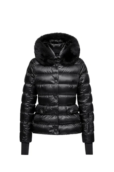 Moncler Grenoble Armoniques Button-up Down Jacket In Black