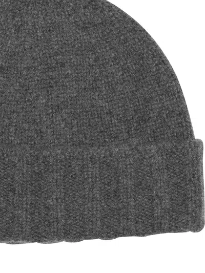Drumohr Grey Cashmere Hat In Gray