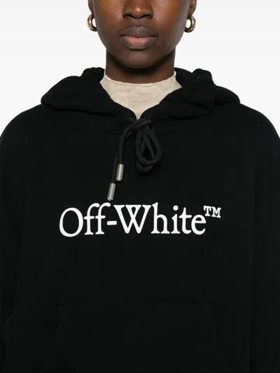 Off-white Big Logo Bookkish Hoodie In Black