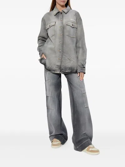 Off-white Denim Shirt In Gray