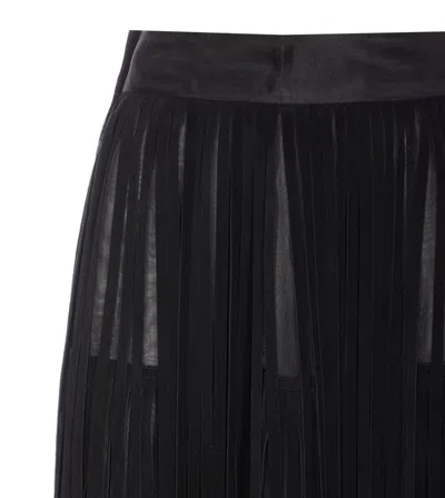 Dolce & Gabbana Silk Organza Midi Skirt In Black
