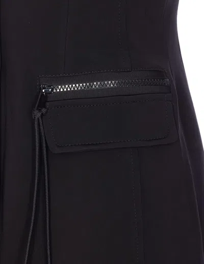 Pinko Sleeveless V-neck Fitted Jacket Pockets In Black