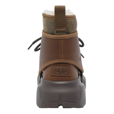 Ugg Ankle Boots With Round Toe And Pull Tab In Brown