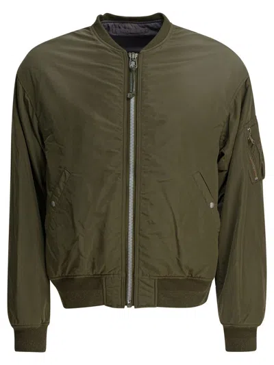 Visvim Nylon Bomber Jacket Jackets And Coats Green In Green