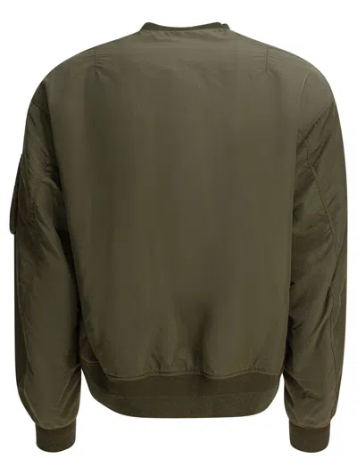 Visvim Nylon Bomber Jacket Jackets And Coats Green In Green