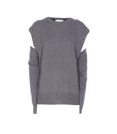 Lisa Yang Othelia Cut-out Sweater In Gray