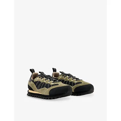 Allsaints Nevis Suede Sneakers In Green