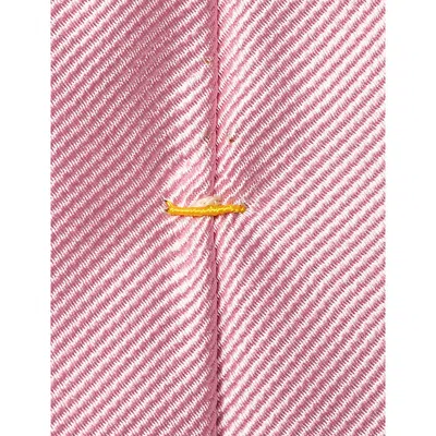 Eton Solid Silk Twill Tie In Pink
