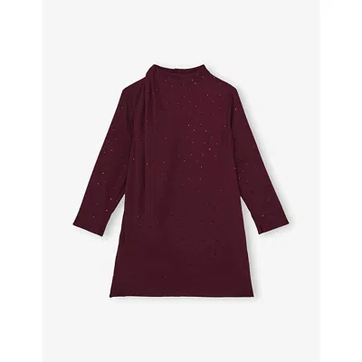 Reiss Berry Coco Embellished Woven Dress 3-9 In Purple