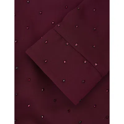 Reiss Berry Coco Embellished Woven Dress 3-9 In Purple