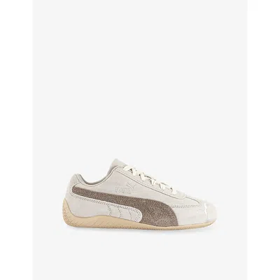 Puma Womens Elevated Warm White Ice Speedcat Og Suede Trainers In Pattern
