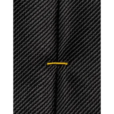 Eton Solid Silk Twill Tie In Black