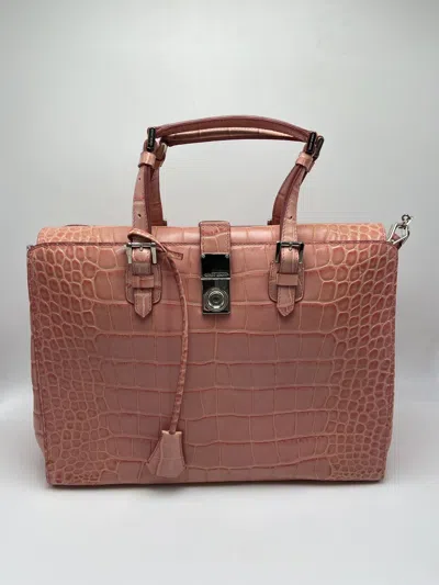 Giorgio Armani Double Handle Shoulder Bag In Brown