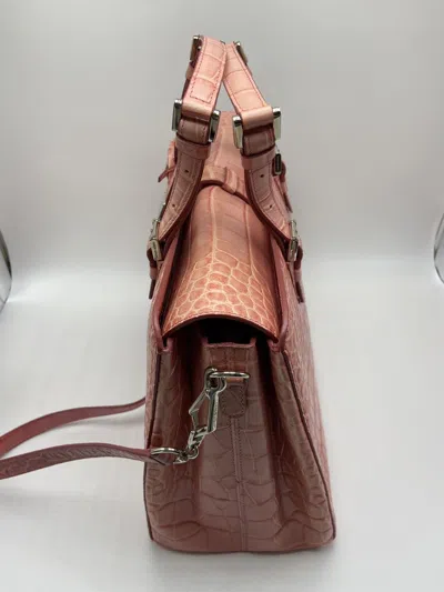 Giorgio Armani Double Handle Shoulder Bag In Brown