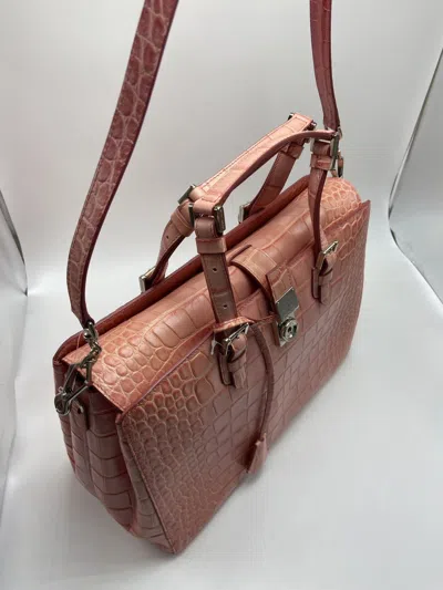 Giorgio Armani Double Handle Shoulder Bag In Brown