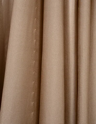 Alaïa Pleated Midi Skirt In Brown