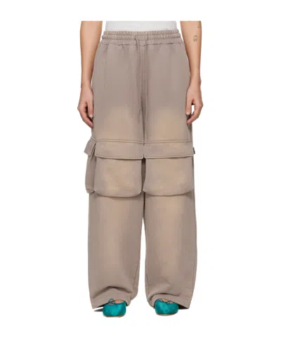 Open Yy Washed Pocket Baggy Sweatpants In Neutral