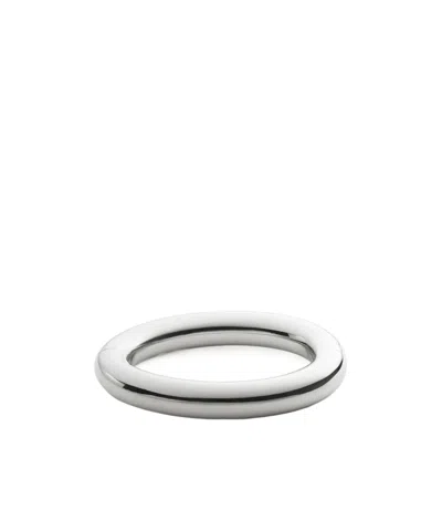 Mm6 Maison Margiela Silver Numeric Pattern Bangle Bracelet In Silver