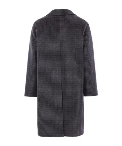 Tagliatore Houndstooth-pattern Coat In Gray