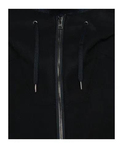 Herno Contrast-panel Piqué Jacket In Black