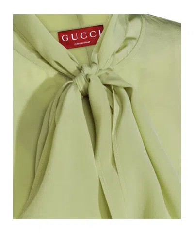 Gucci Long-sleeved Shirt In Green