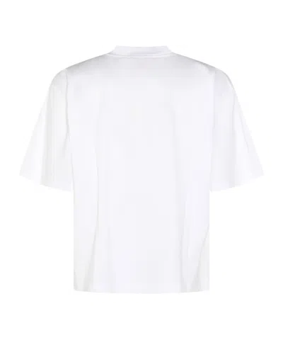 Marni Graphic Print Crew Neck Short Sleeve Top In White