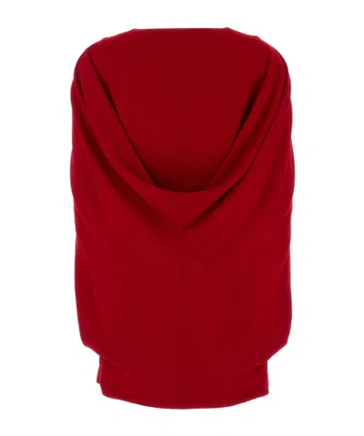 Alberta Ferretti Alberta Ferreti Red Stretch Crepe Mini Dress In Red